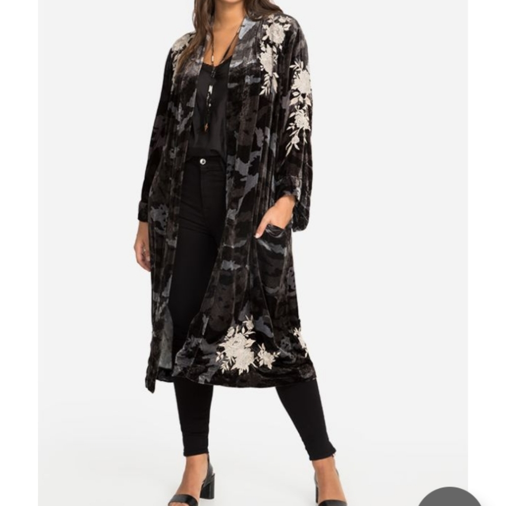 Johnny Was Santal velvet duster